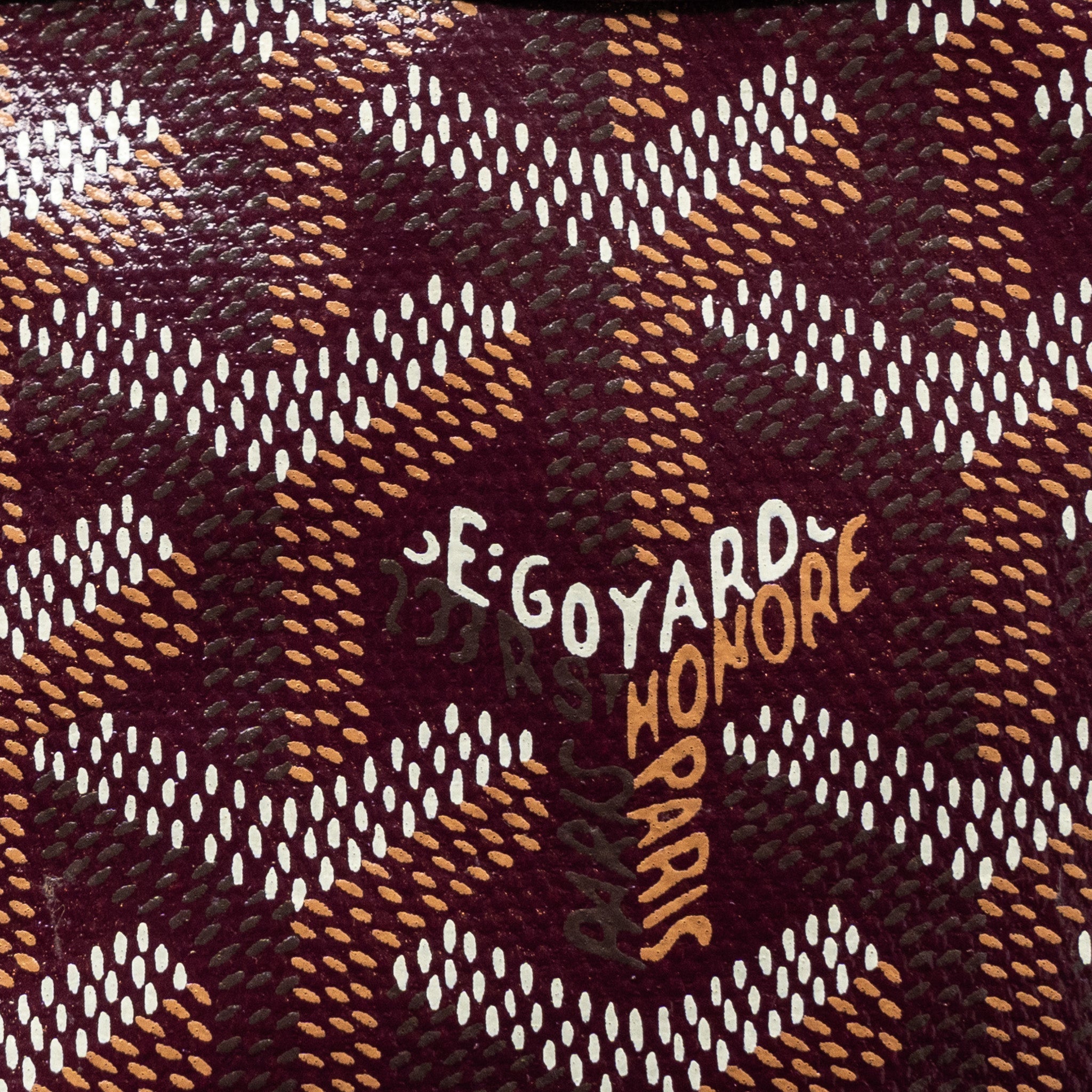 GOYARD MINI ANJOU MINI BAG CANVAS/ CALFSKIN BURGUNDY SHW