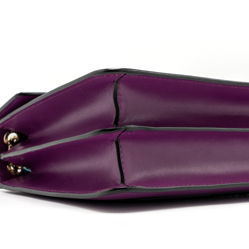 BVLGARI SERPENTI FOREVER  SHOULDER BAG CALFSKIN PURPLE LGHW