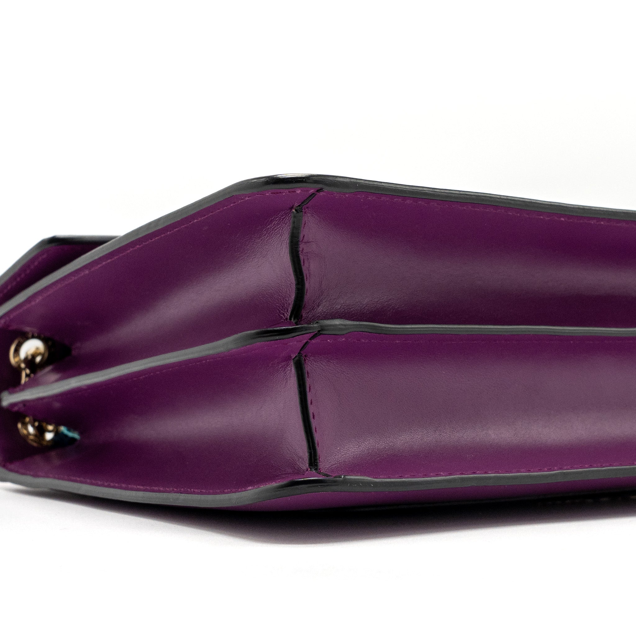 BVLGARI SERPENTI FOREVER  SHOULDER BAG CALFSKIN PURPLE LGHW