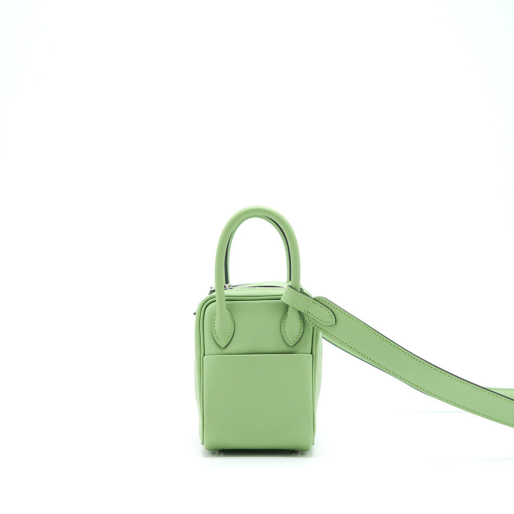 HERMES MINI LINDY SWIFT VERT CRIQUET SHW