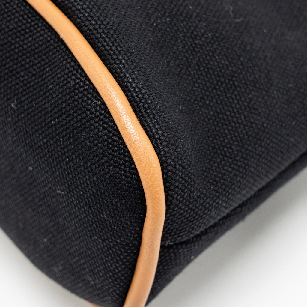 HERMES BOLIDE CASE, MINI MODEL COTTON BLACK/ORANGE SHW