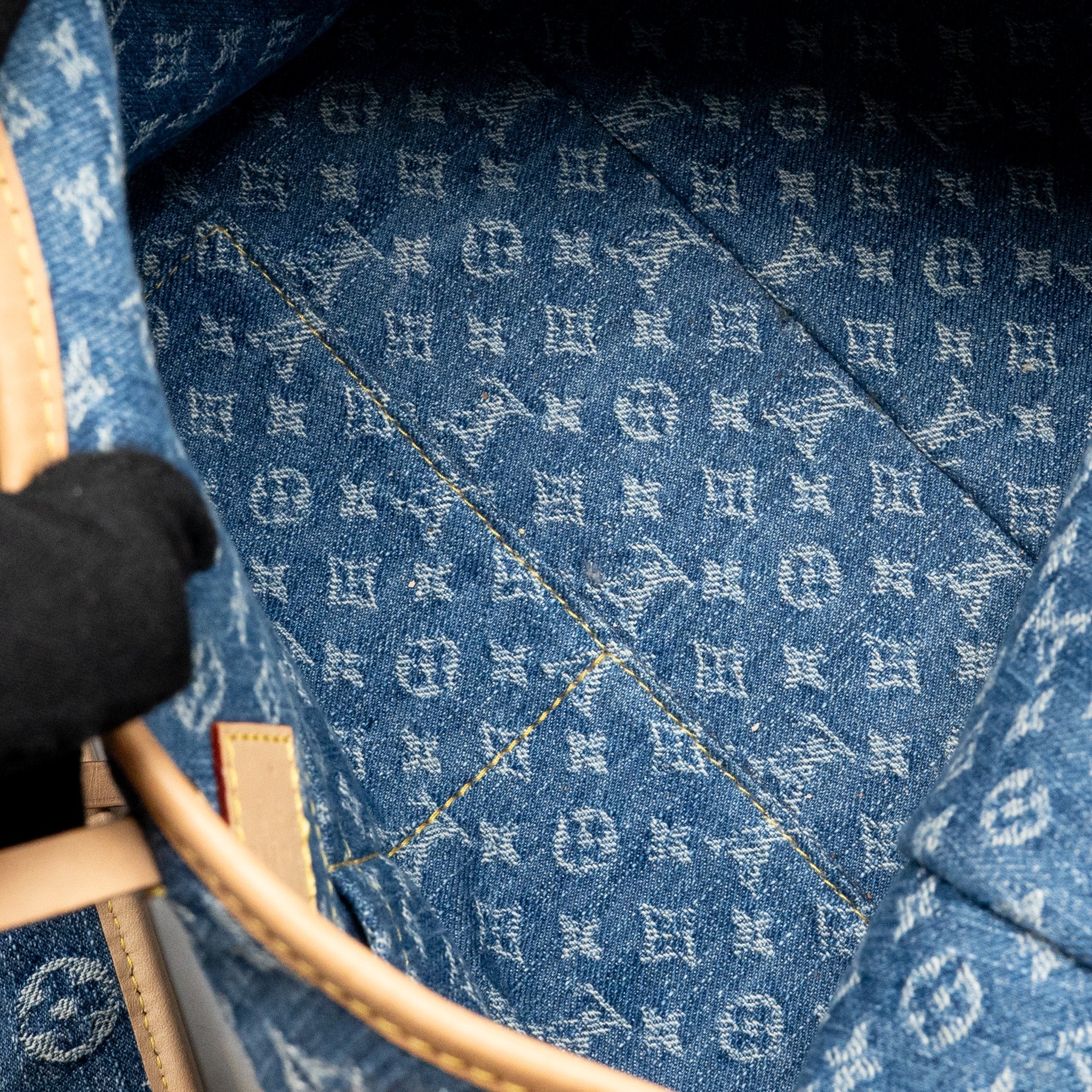LOUIS VUITTON CARRYALL MM MONOGRAM DENIM BLUE GHW