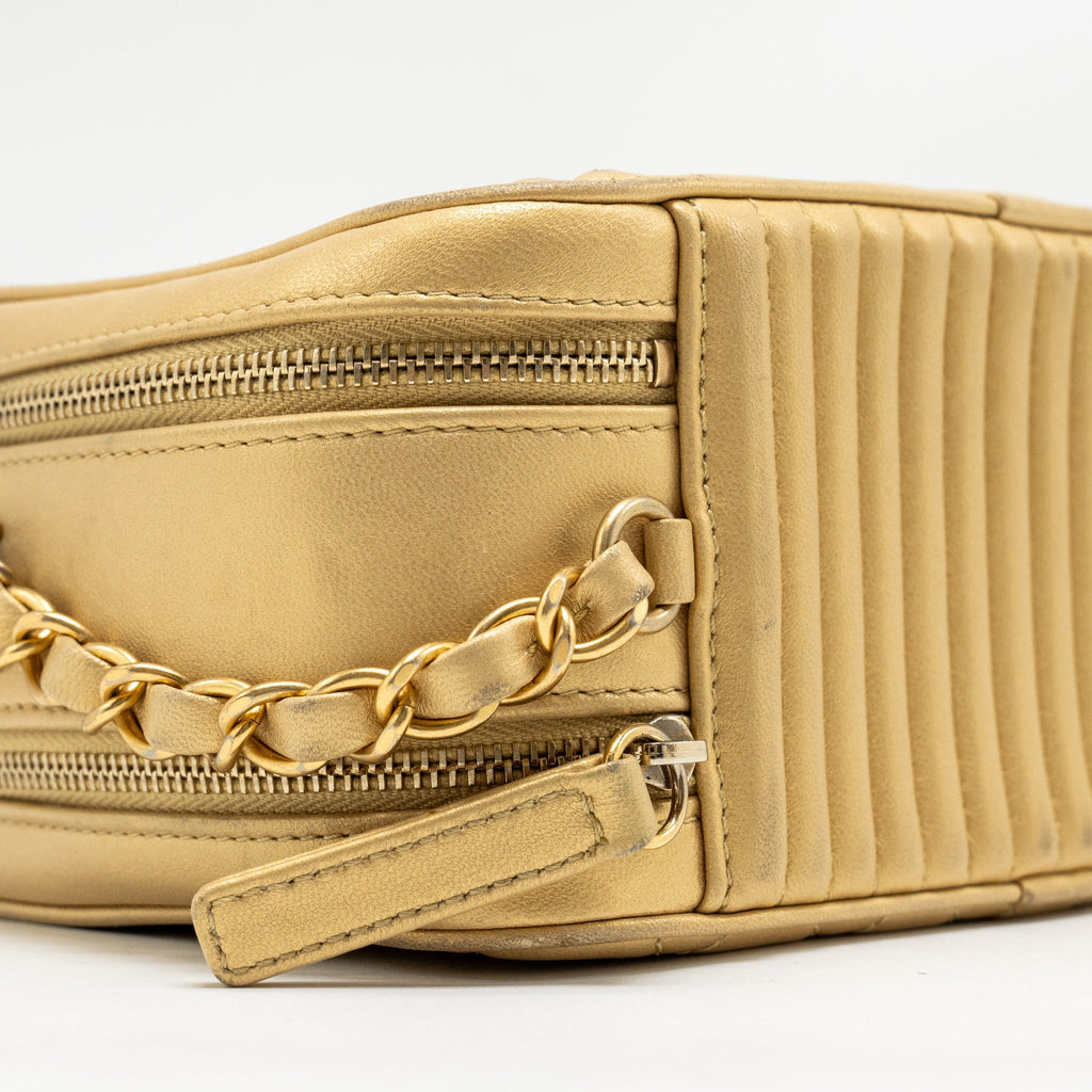 CHANEL COCO BOY CAMERA BAG LAMBSKIN GOLD GHW