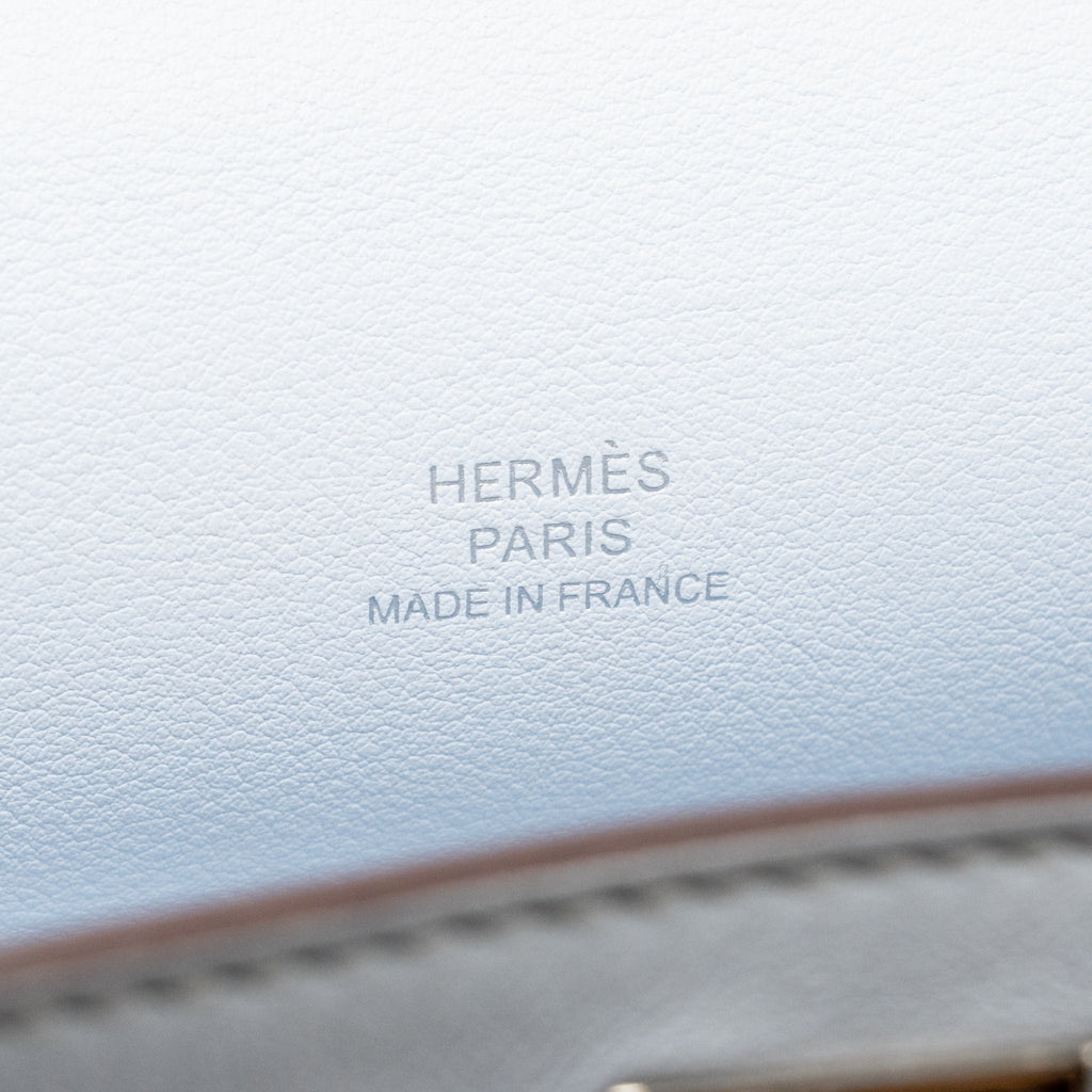 HERMES KELLY POCHETTE SWIFT BLEU BRUME SHW