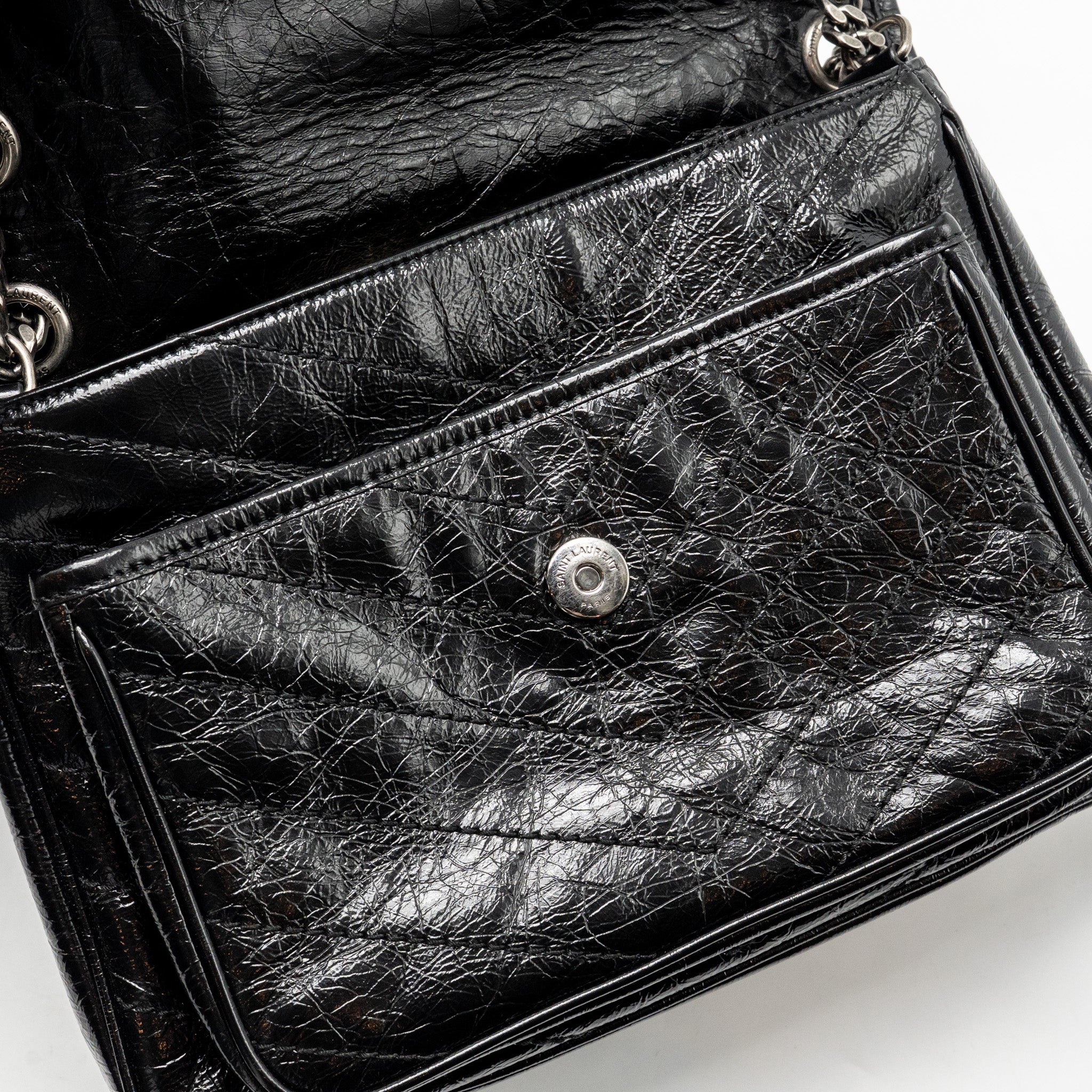 SAINT LAURENT / YSL MEDIUM NIKI CALFSKIN BLACK SHW