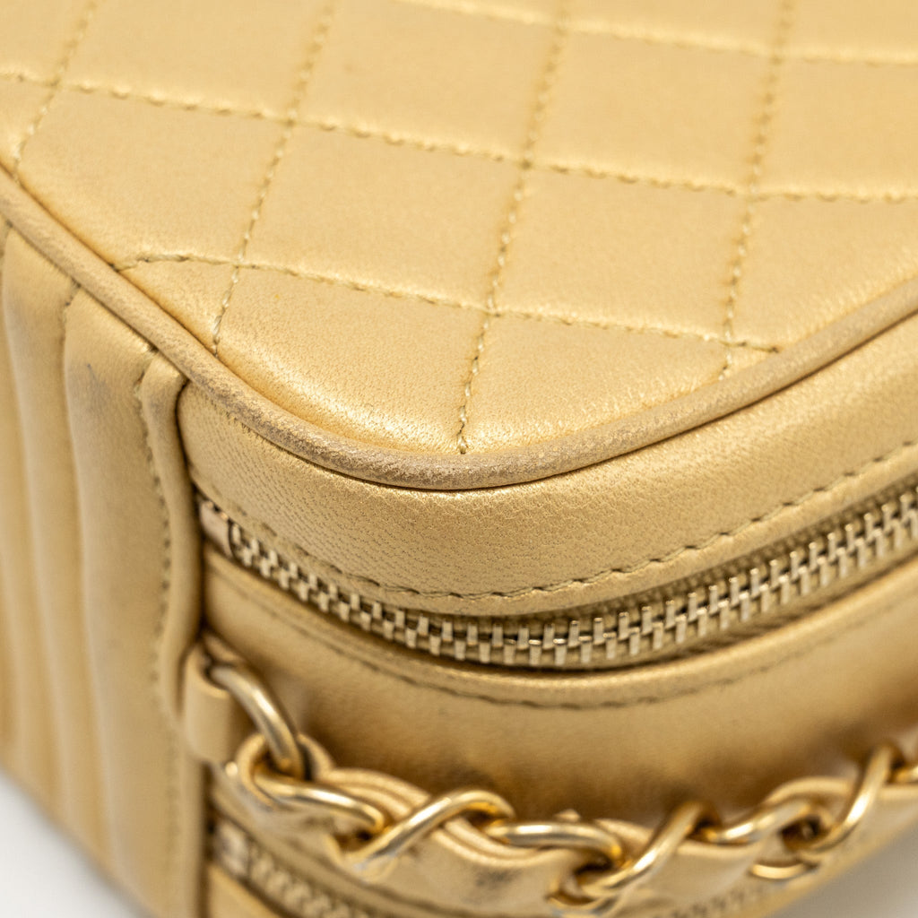 CHANEL COCO BOY CAMERA BAG LAMBSKIN GOLD GHW