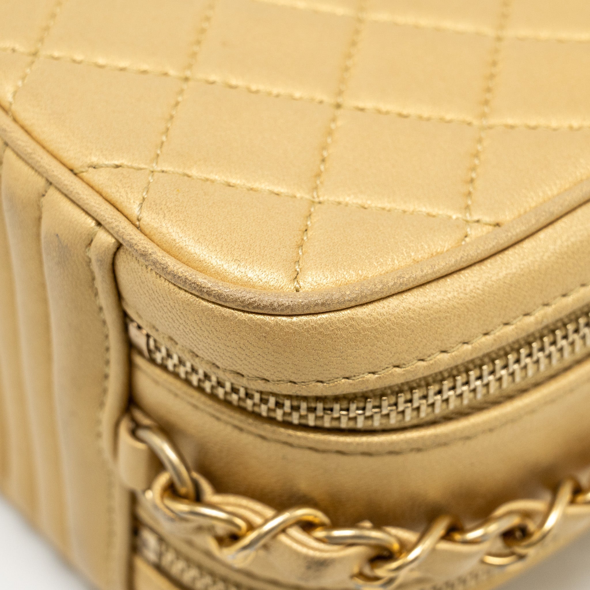 CHANEL COCO BOY CAMERA BAG LAMBSKIN GOLD GHW