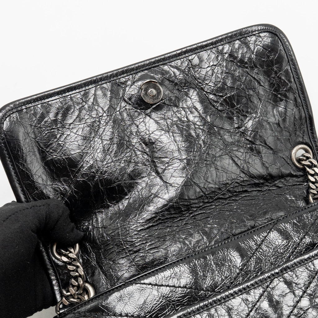 SAINT LAURENT / YSL MEDIUM NIKI CALFSKIN BLACK SHW