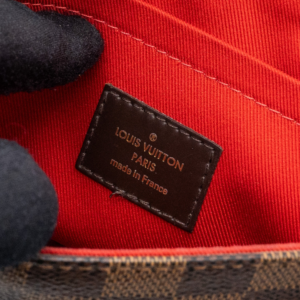 LOUIS VUITTON CROISETTE BAG DAMIER EBENE CANVAS GHW