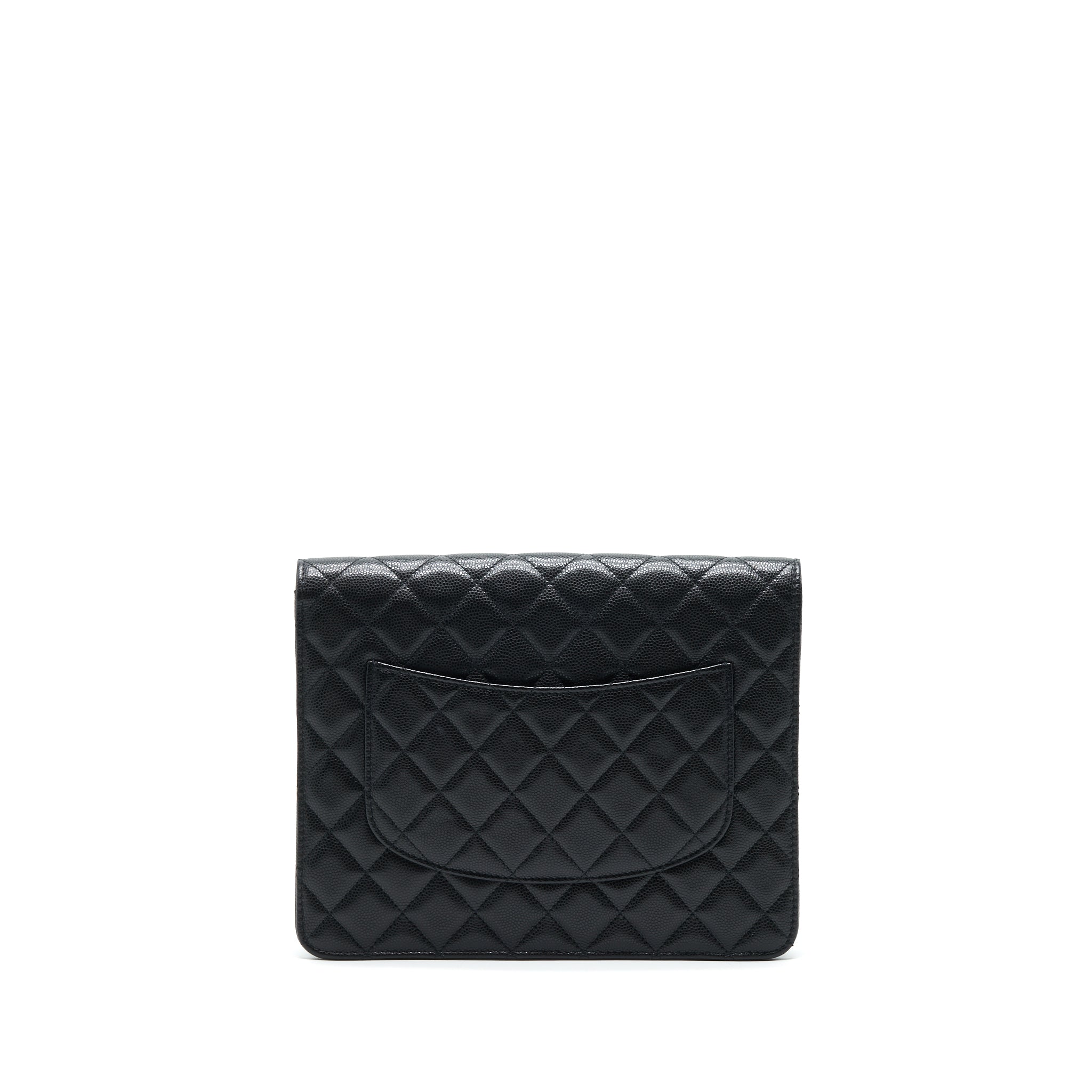CHANEL FLAP CASE BLACK CAVIAR LGHW