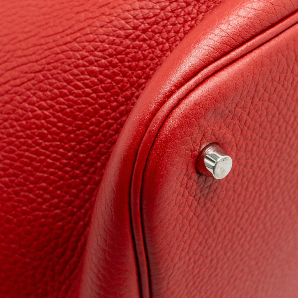 HERMES PICOTIN 26 LOCK BAG CLEMENCE RED SHW