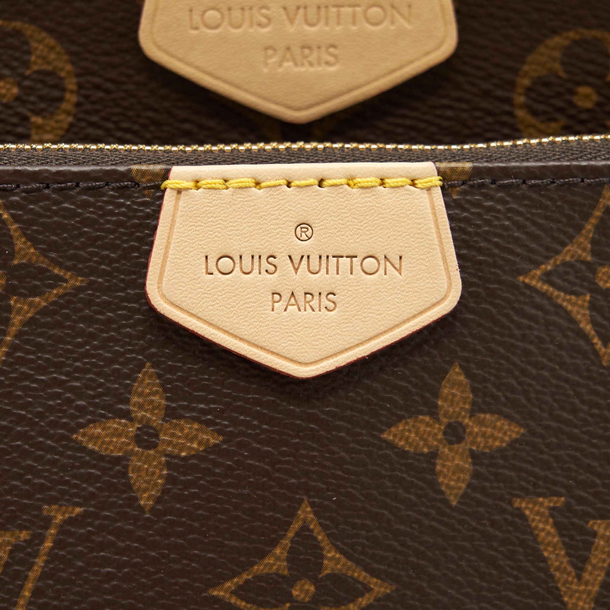 LOUIS VUITTON MULTI POCHETTE ACCESSORIES MONOGRAM CANVAS WITH KHAKI STRAP