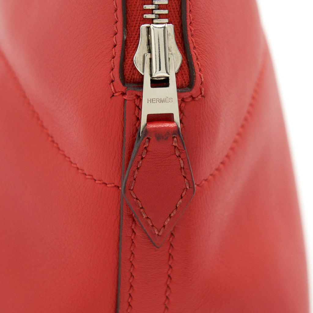 HERMES BOLIDE 27 SWIFT LEATHER RED WITH SHW