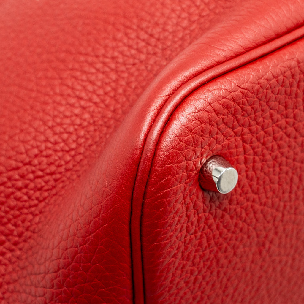 HERMES PICOTIN 26 LOCK BAG CLEMENCE RED SHW