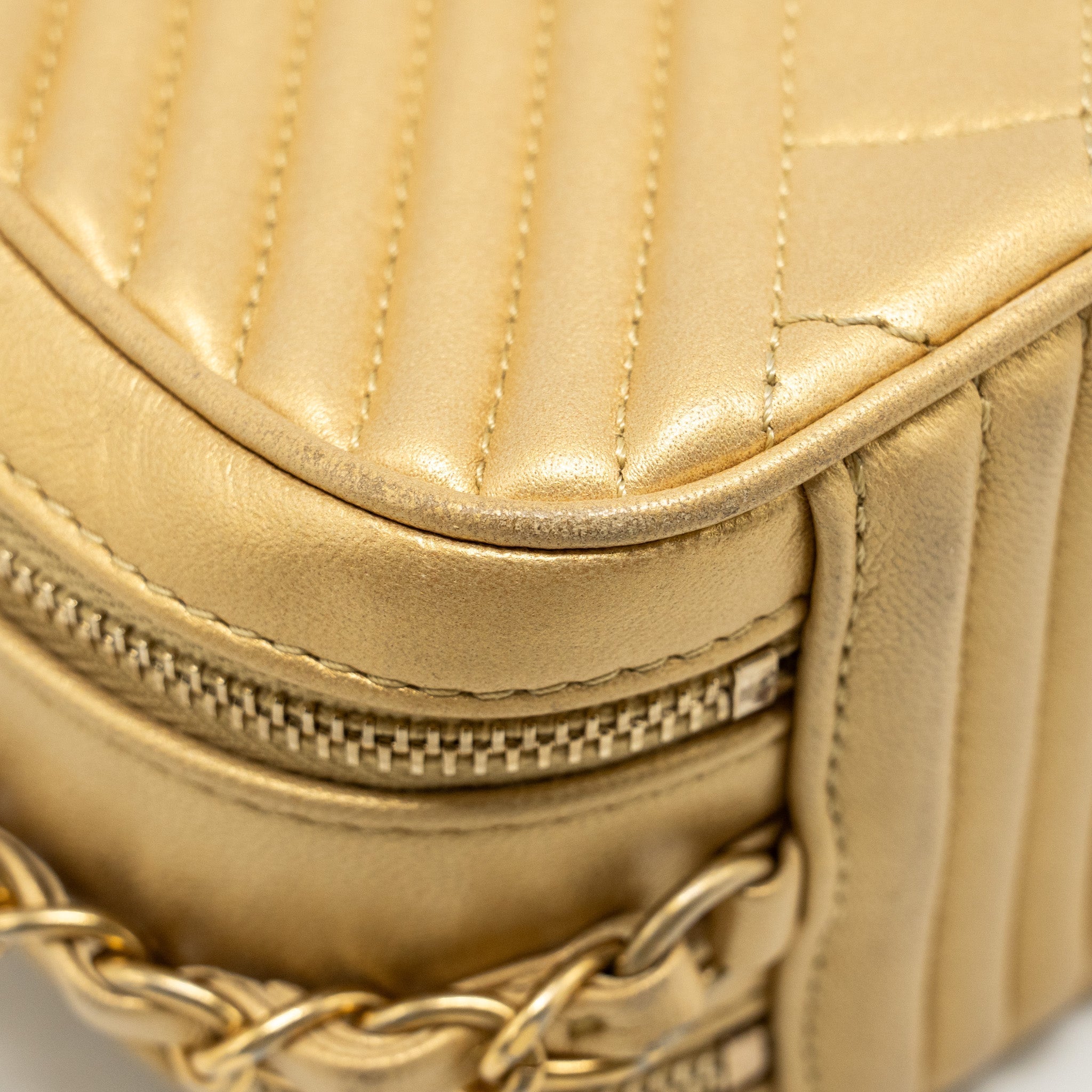 CHANEL COCO BOY CAMERA BAG LAMBSKIN GOLD GHW
