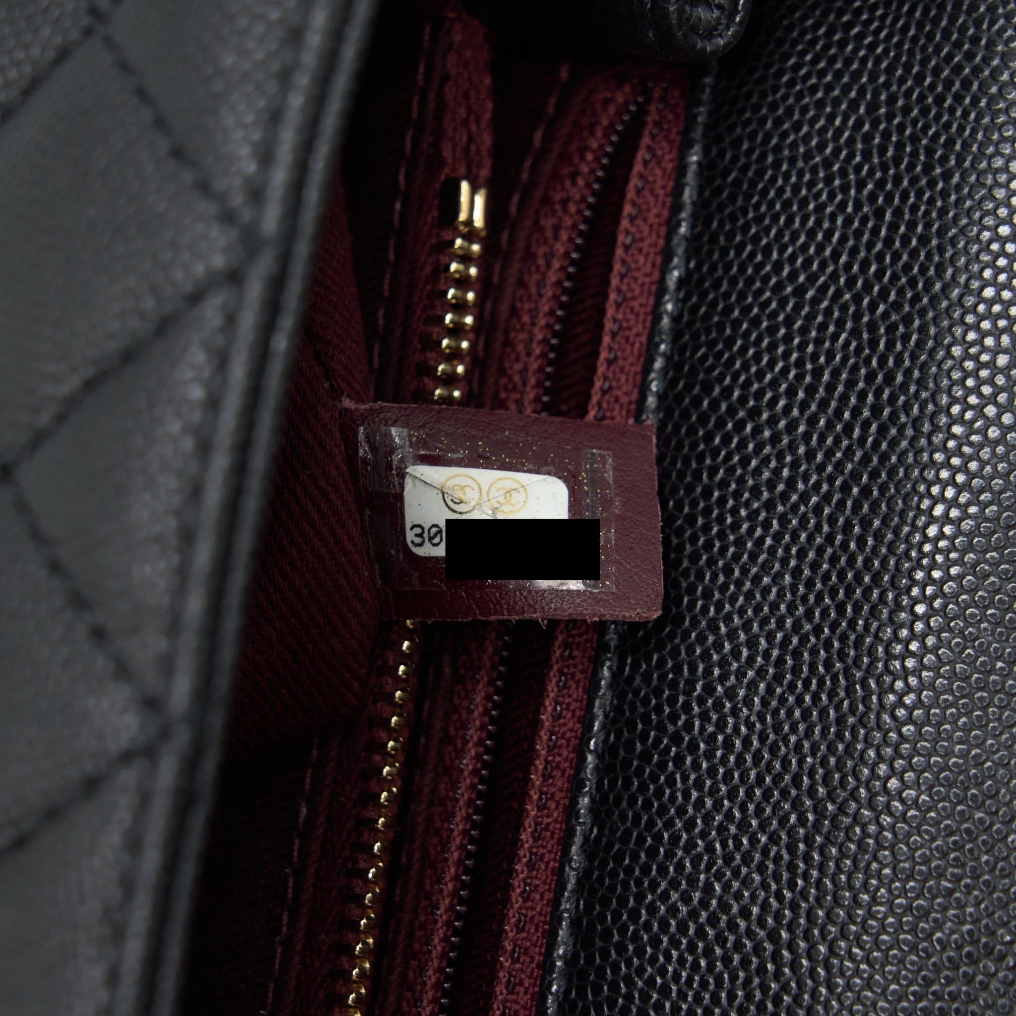 CHANEL MEDIUM COCO HANDLE 28CM CAVIAR BLACK LGHW