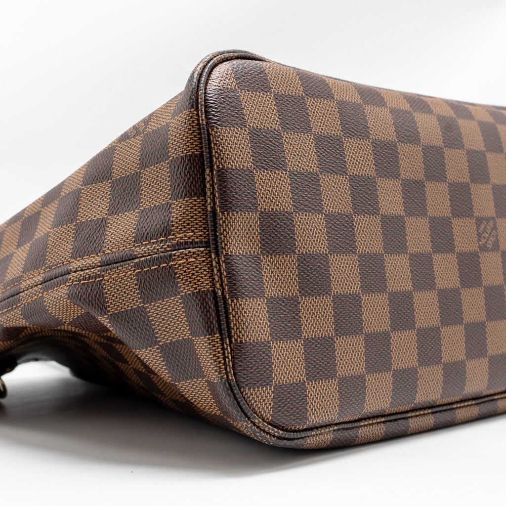 LOUIS VUITTON NEVERFULL MM DAMIER EBENE CANVAS GHW