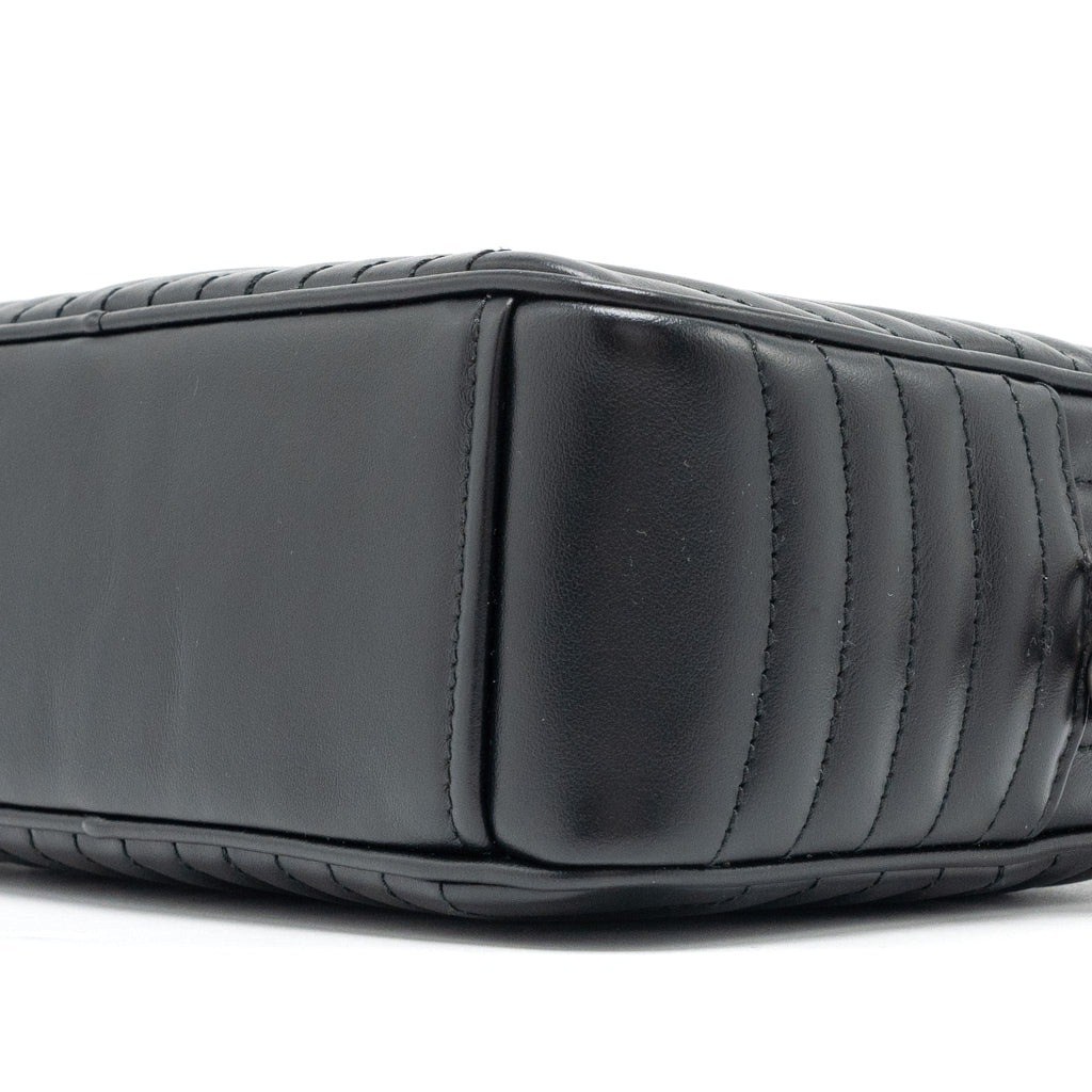 PRADA DIAGRAMME CAMERA CROSSBODY BAG CALFSKIN BLACK RUTHENIUM HARDWARE