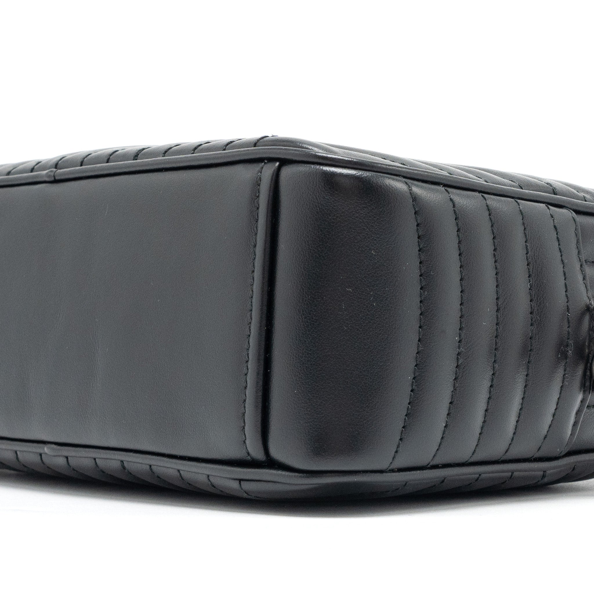 PRADA DIAGRAMME CAMERA CROSSBODY BAG CALFSKIN BLACK RUTHENIUM HARDWARE