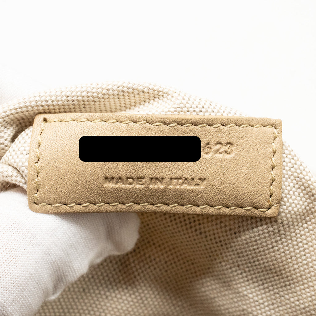 SAINT LAURENT/YSL ICARE MAXI QUILTED TOTE BAG NUBUCK SUEDE BEIGE GHW