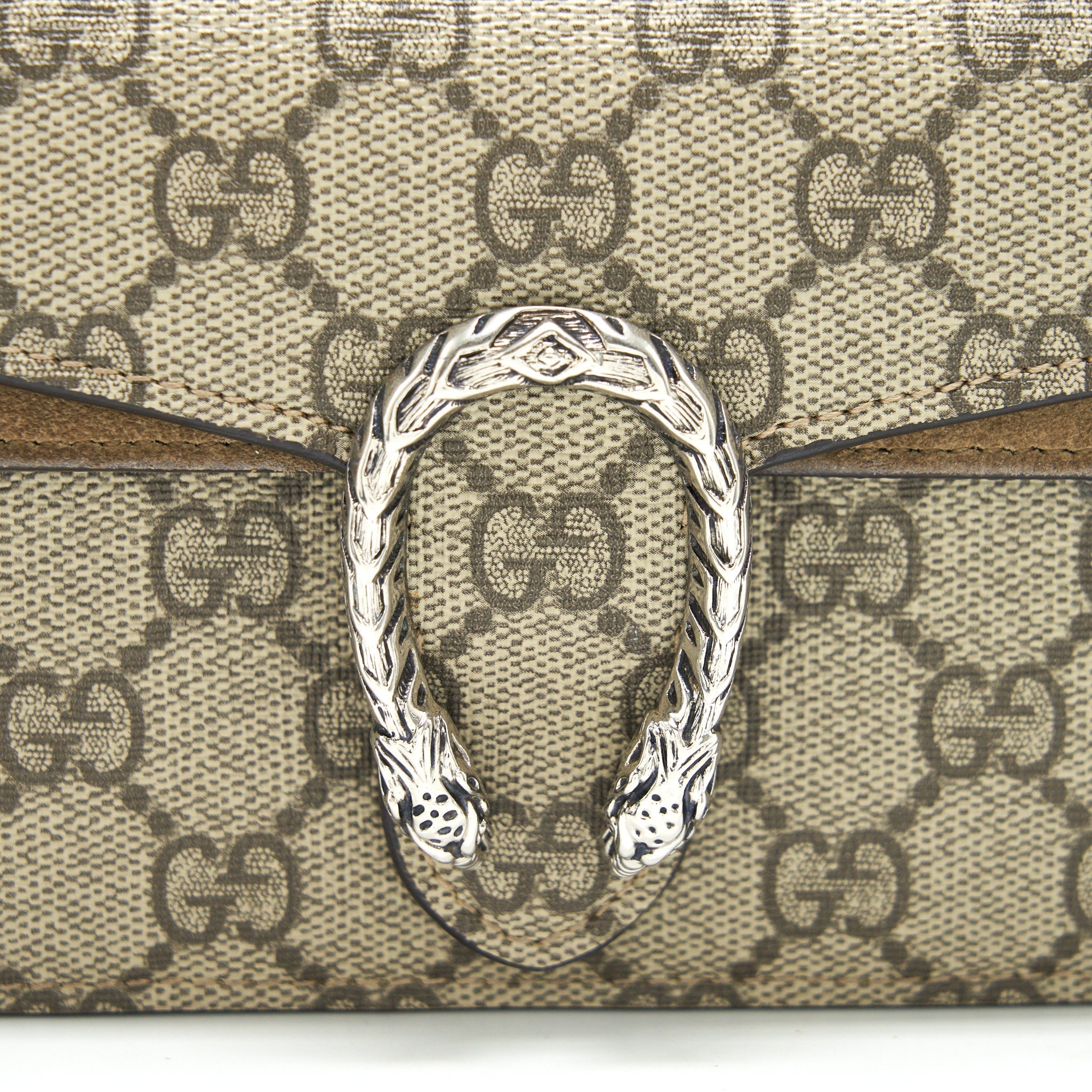 GUCCI DIONYSUS GG SUPREME SUPER MINI BAG BEIGE