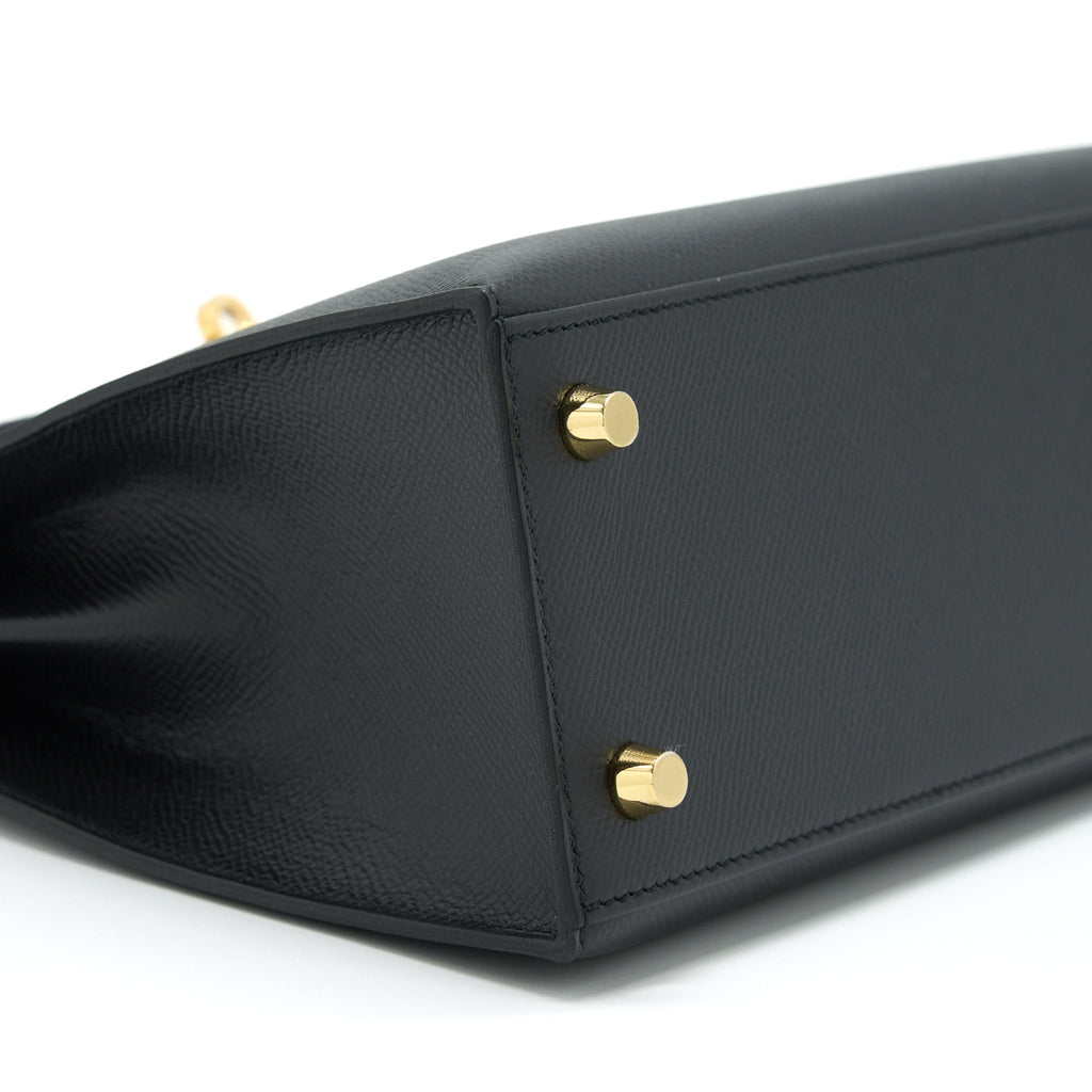 HERMES KELLY 25 EPSOM BLACK GHW
