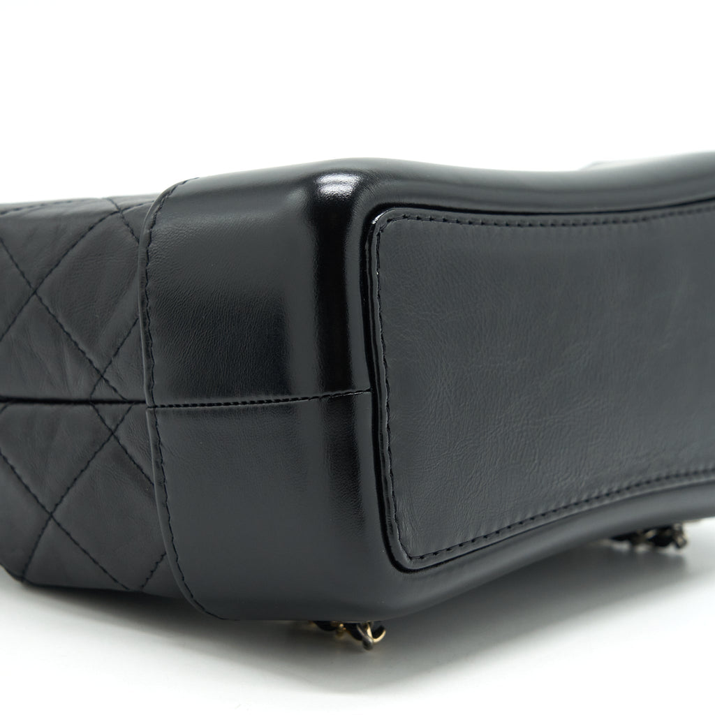 CHANEL SMALL GABRIELLE BACKPACK CALFSKIN BLACK MULTICOLOUR HARDWARE