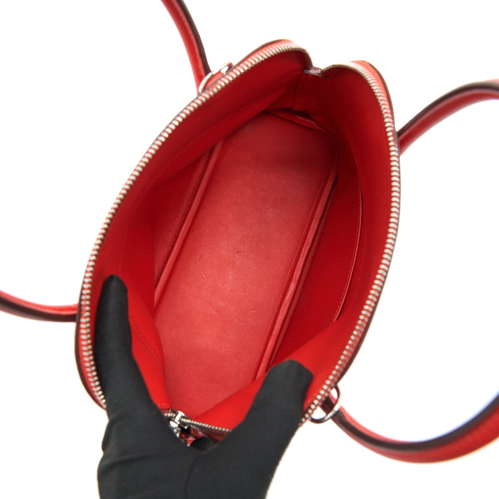 HERMES BOLIDE 27 SWIFT LEATHER RED WITH SHW