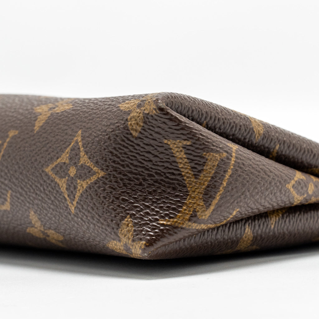 LOUIS VUITTON PALLAS CLUTCH MONOGRAM 2 WAY SHOULDER BAG MONOGRAM CANVAS/LEATHER CERISE GHW