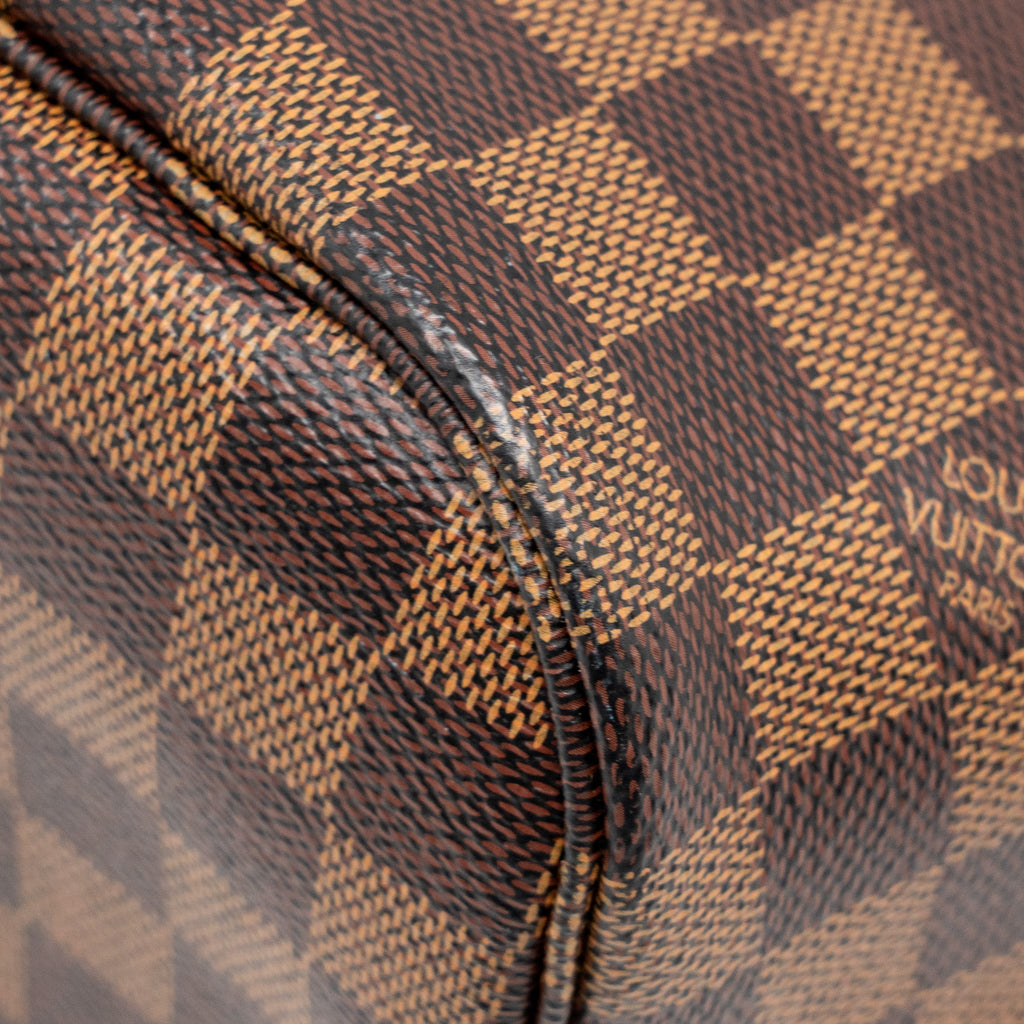 LOUIS VUITTON NEVERFULL MM DAMIER EBENE CANVAS GHW