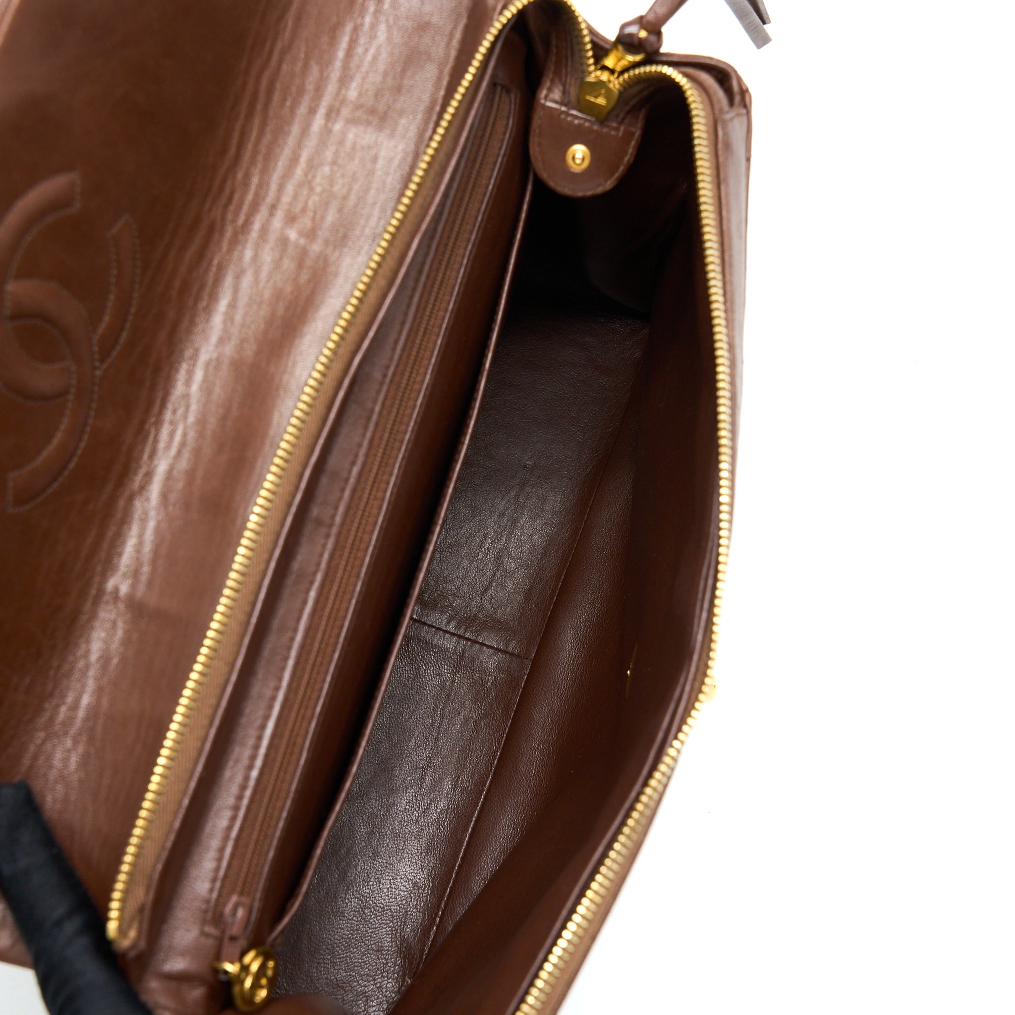 CHANEL VINTAGE CLASSIC TIMELESS BACKPACK LAMBSKIN BROWN GHW