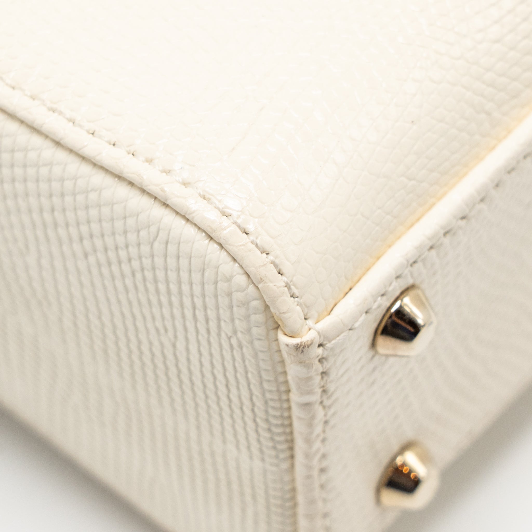 DIOR MINI LADY DIOR LIZARD WITH CRYSTAL WHITE LGHW
