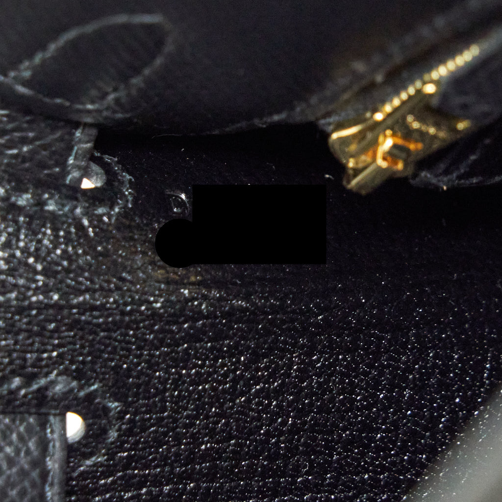 HERMES KELLY 25 EPSOM BLACK GHW