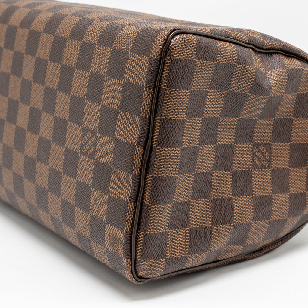 LOUIS VUITTON SPEEDY 25 DAMIER EBENE CANVAS GHW
