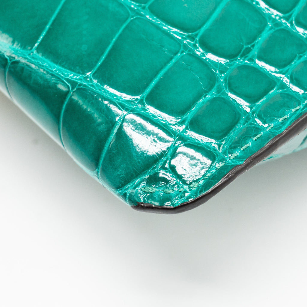 LOUIS VUITTON PADLOCK ON STRAP CROCODILE BRILLANT GREEN GHW