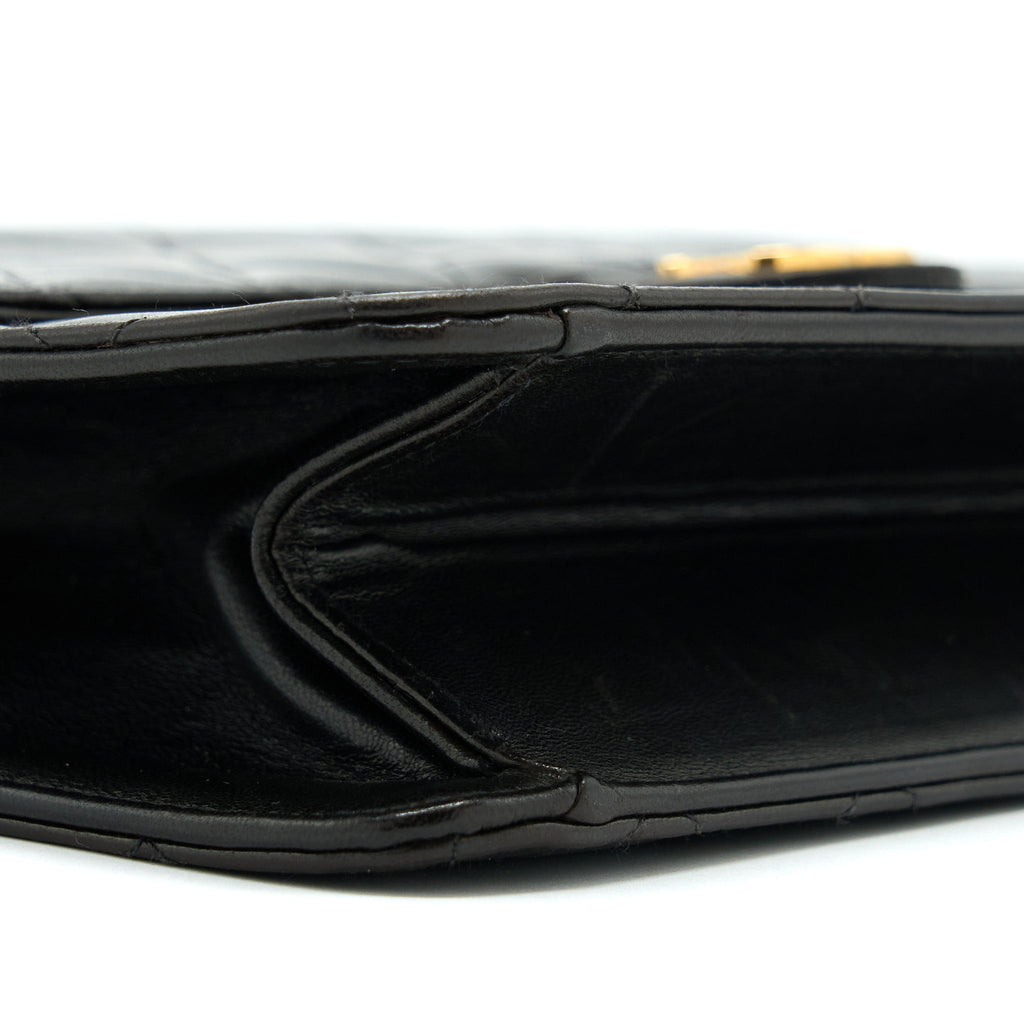 CHANEL VINTAGE FLAP BAG LAMBSKIN BLACK GHW