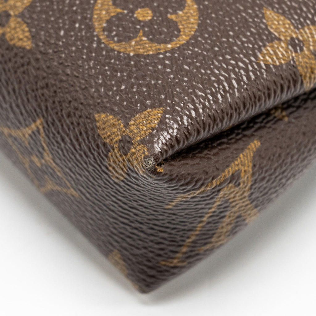 LOUIS VUITTON PALLAS CLUTCH MONOGRAM 2 WAY SHOULDER BAG MONOGRAM CANVAS/LEATHER CERISE GHW