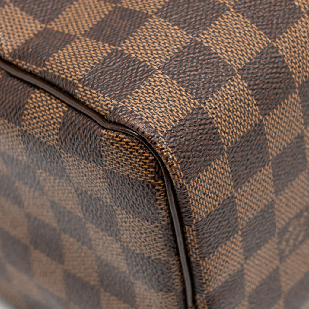 LOUIS VUITTON SPEEDY 25 DAMIER EBENE CANVAS GHW