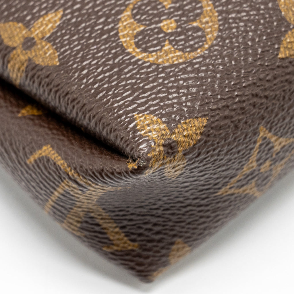 LOUIS VUITTON PALLAS CLUTCH MONOGRAM 2 WAY SHOULDER BAG MONOGRAM CANVAS/LEATHER CERISE GHW