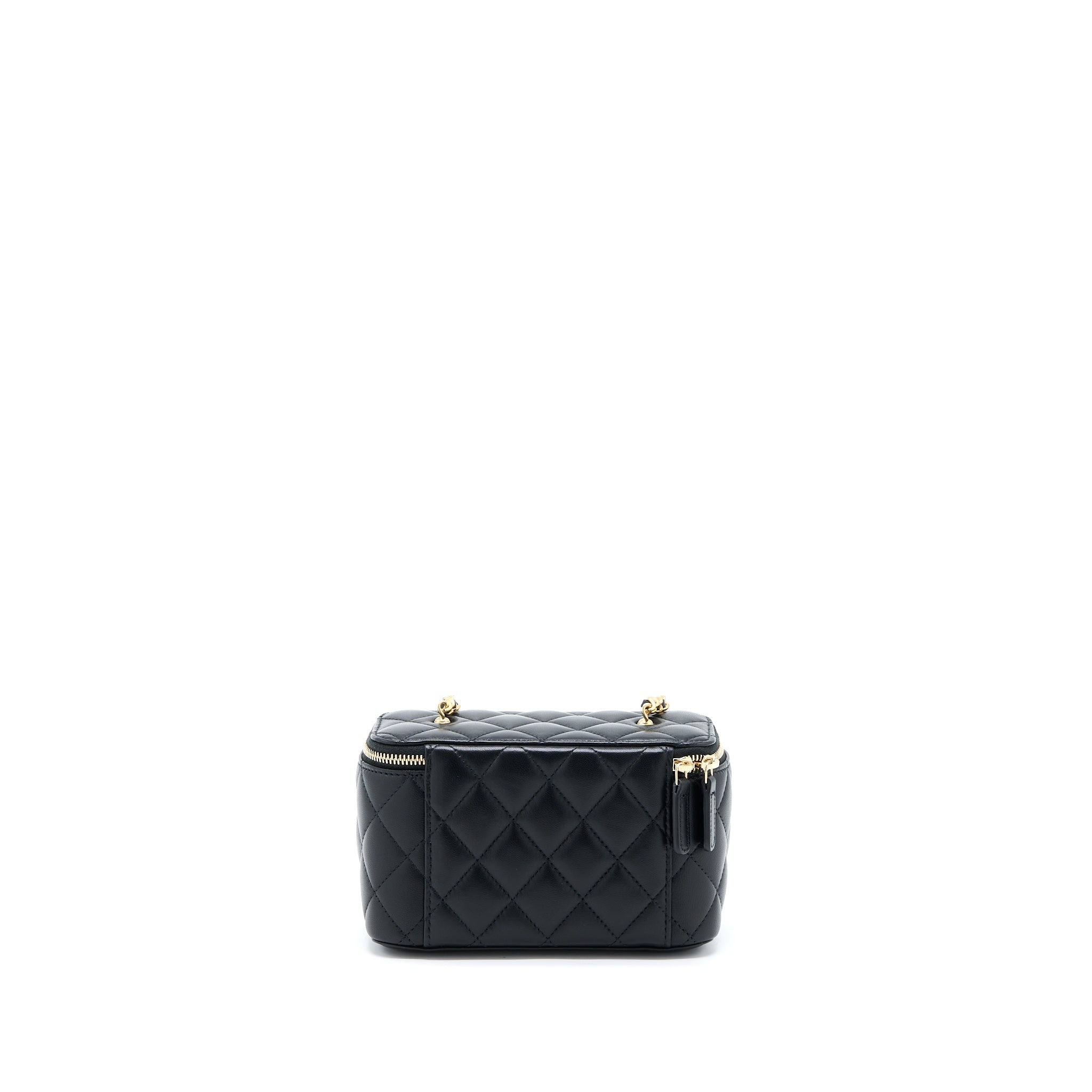 CHANEL PEARL CRUSH LONG VANITY LAMBSKIN BLACK GHW