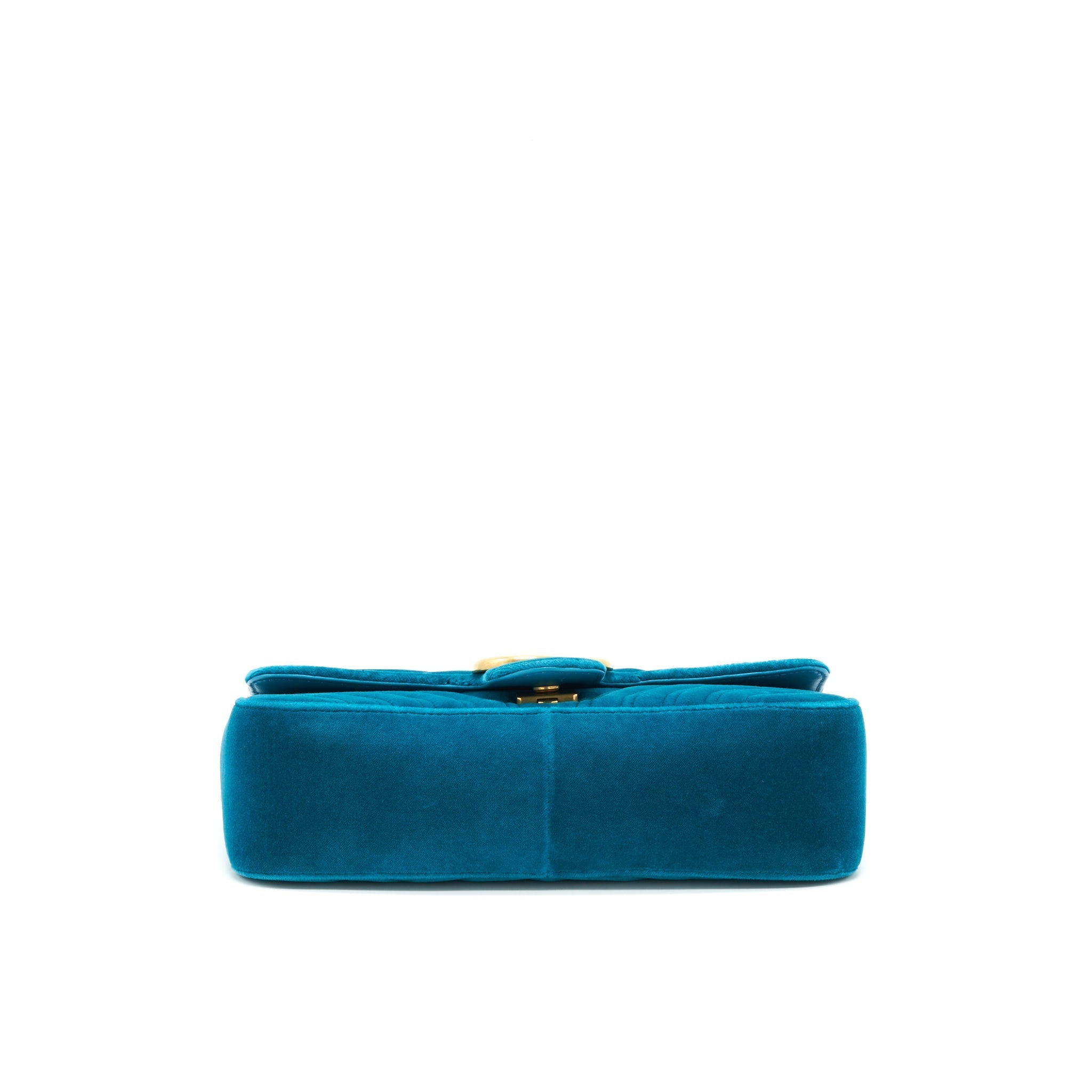 GUCCI MINI MARMONT FLAP BAG VELVET GREEN