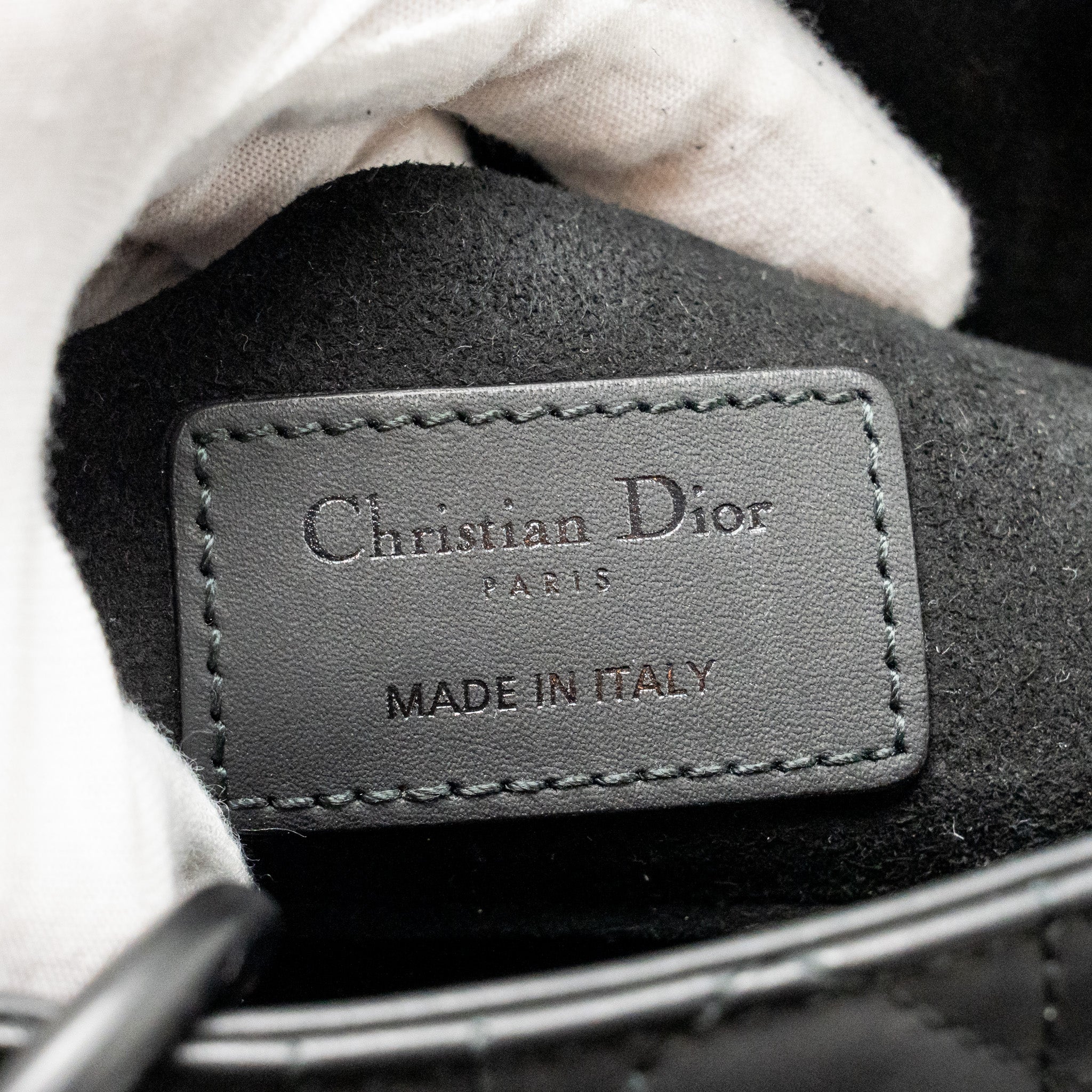 DIOR SMALL LADY D-JOY BAG BLACK ULTRAMATTE CALFSKIN SO BLACK