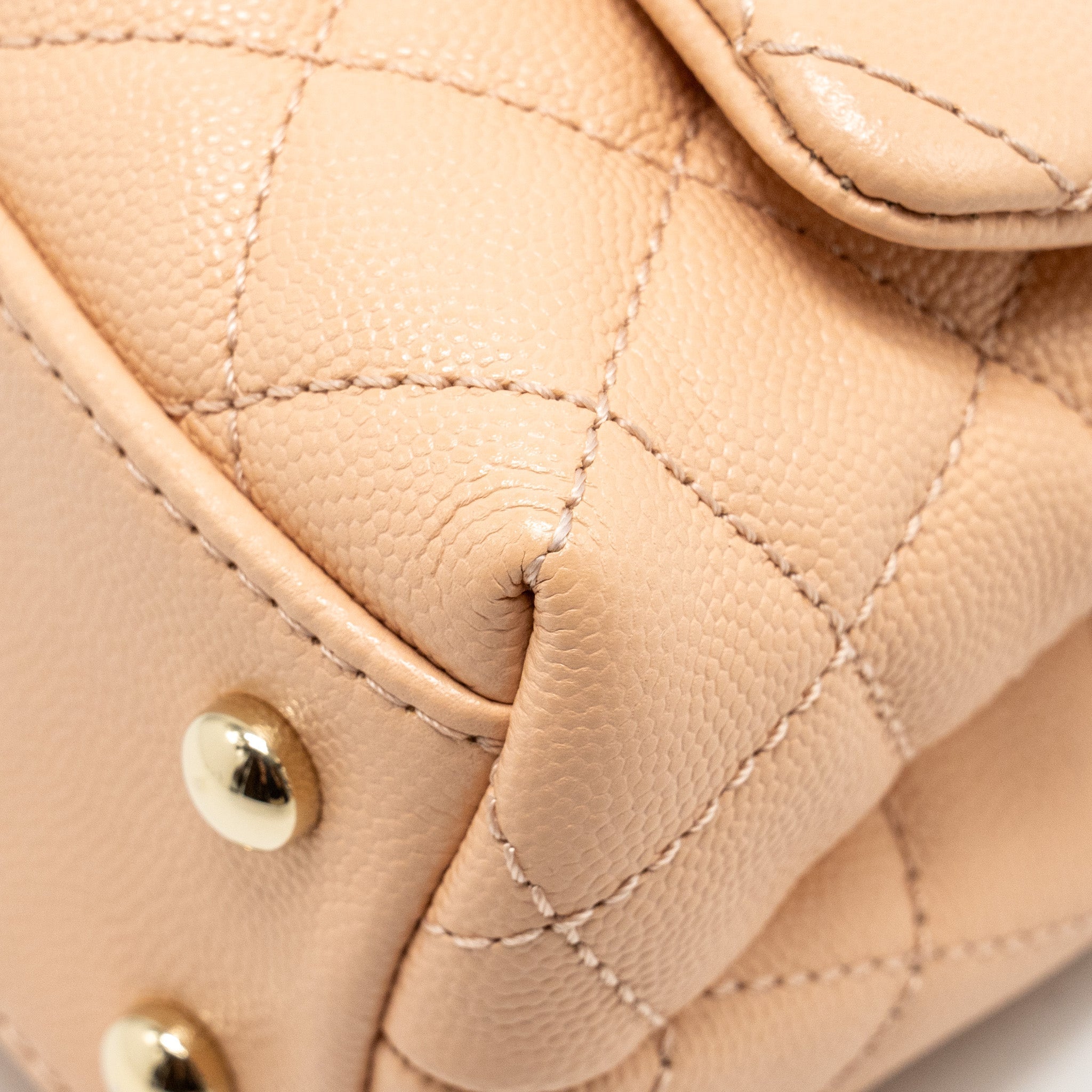 CHANEL MINI COCO HANDLE CAVIAR BEIGE LGHW