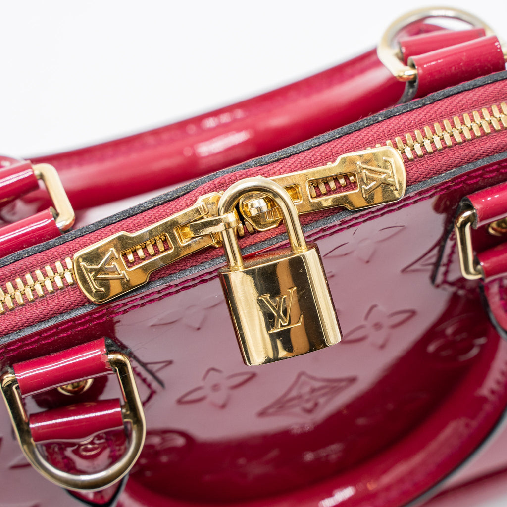 LOUIS VUITTON ALMA BB MONOGRAM VERNIS PINK GHW