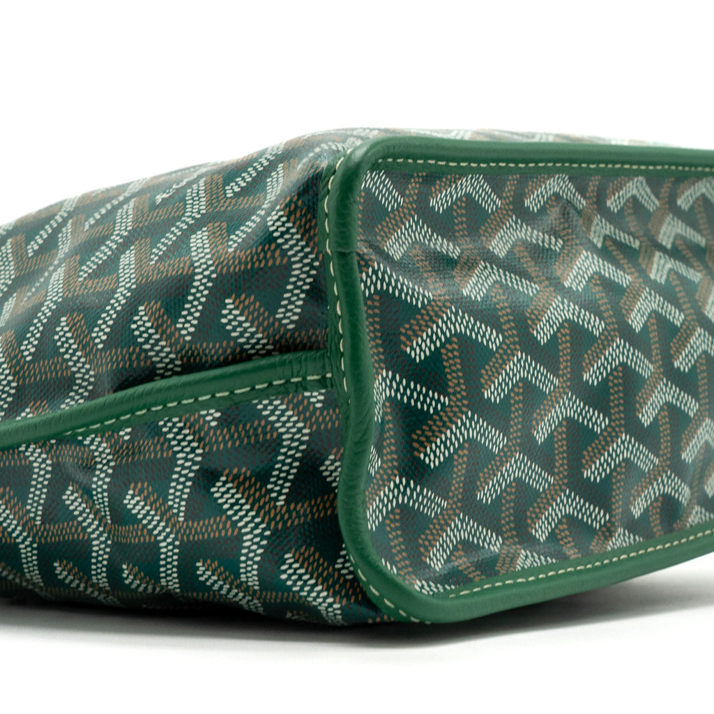 GOYARD ANJOU MINI BAG CANVAS/CALFSKIN GREEN SHW