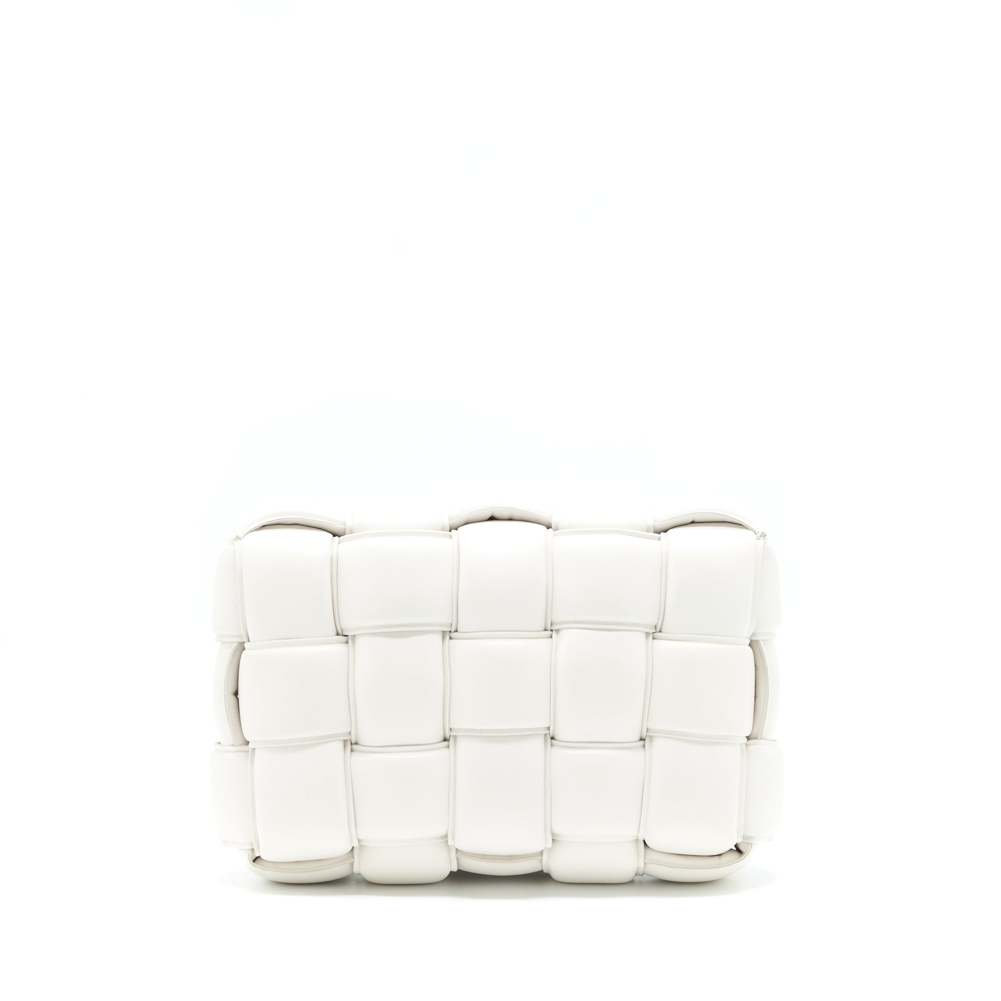 BOTTEGA VENETA PADDED CASSETTE BAG WHITE