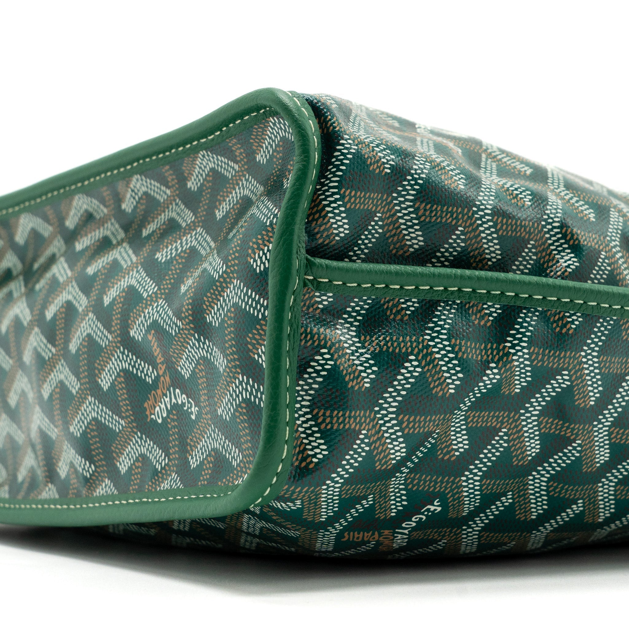 GOYARD ANJOU MINI BAG CANVAS/CALFSKIN GREEN SHW