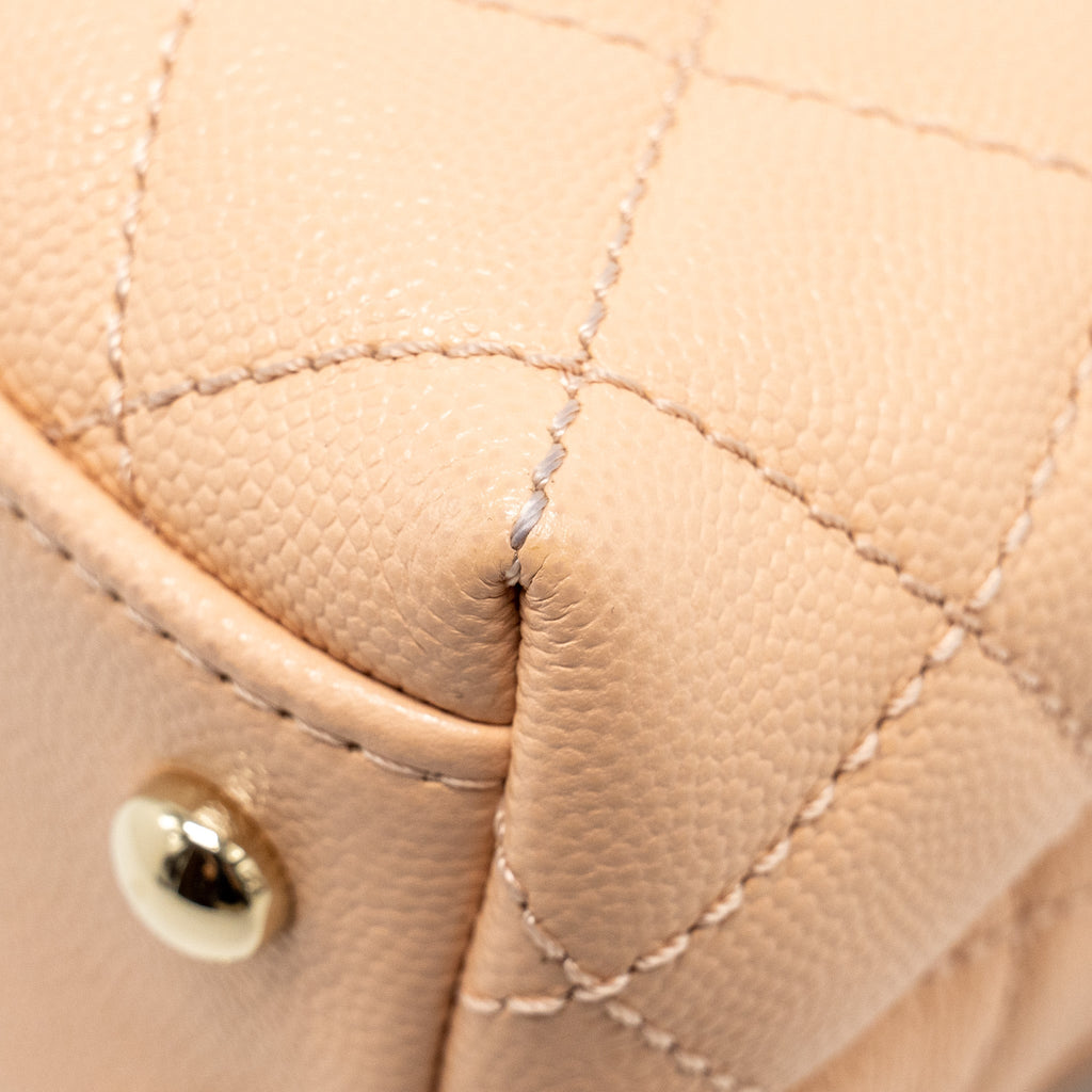 CHANEL MINI COCO HANDLE CAVIAR BEIGE LGHW
