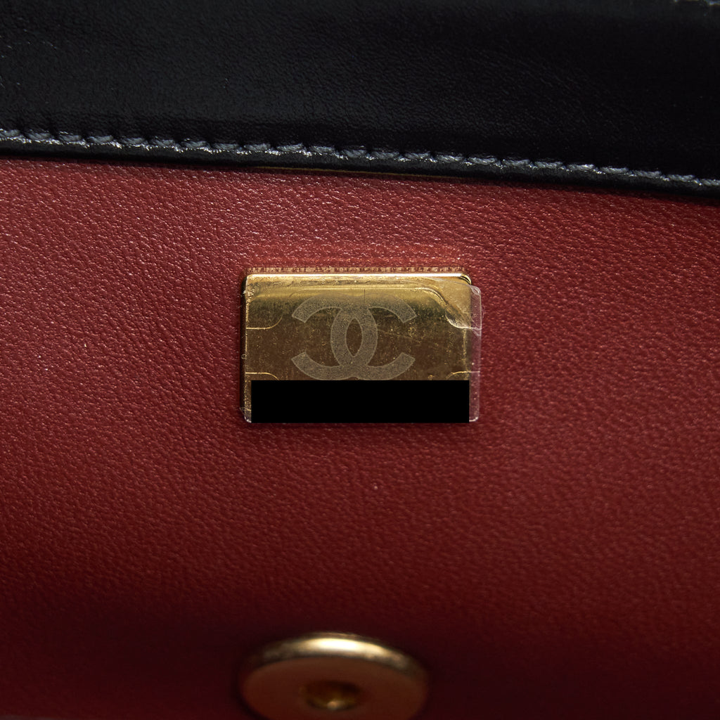 CHANEL 21A GOLD CRUSH FLAP BAG CALFSKIN BLACK GHW (MICROCHIP)