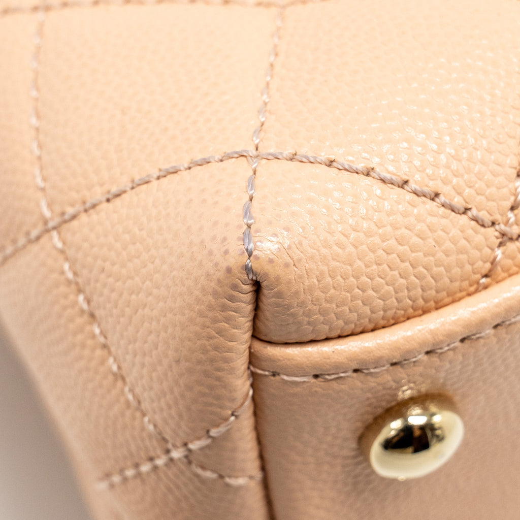 CHANEL MINI COCO HANDLE CAVIAR BEIGE LGHW